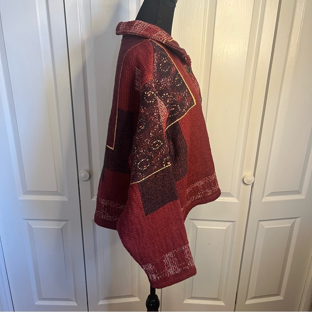 Vintage Sugar Street Weavers Jacket Cottagecore Tapestry XL USA Made Boho 90s - Picture 4 of 7